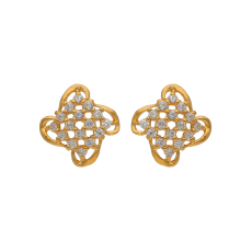 GOLD CASTING ENTICING STONE STUD